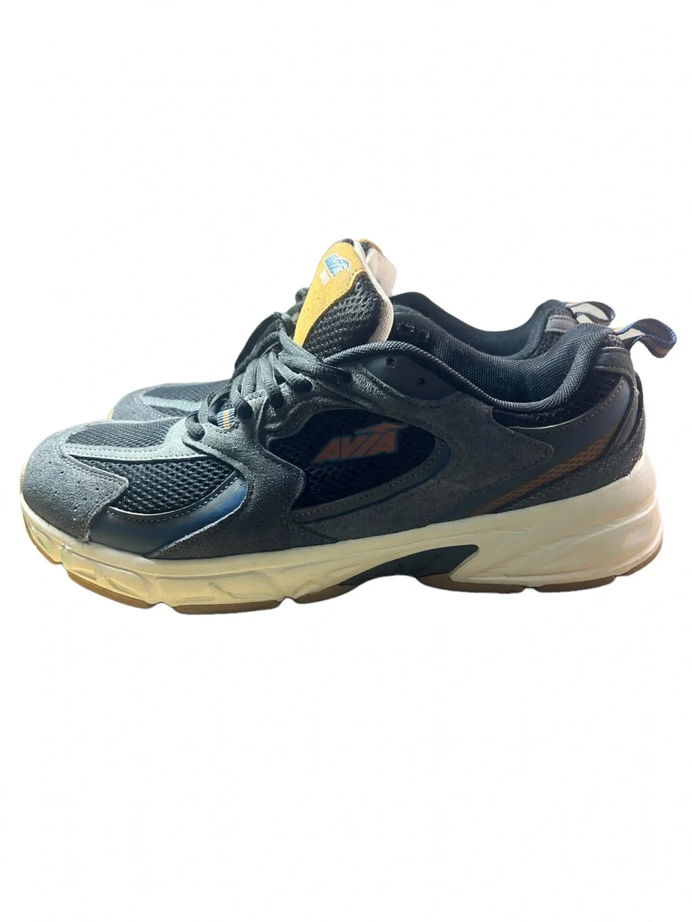 Men's Avia Navy and Tan Athletic Sneakers